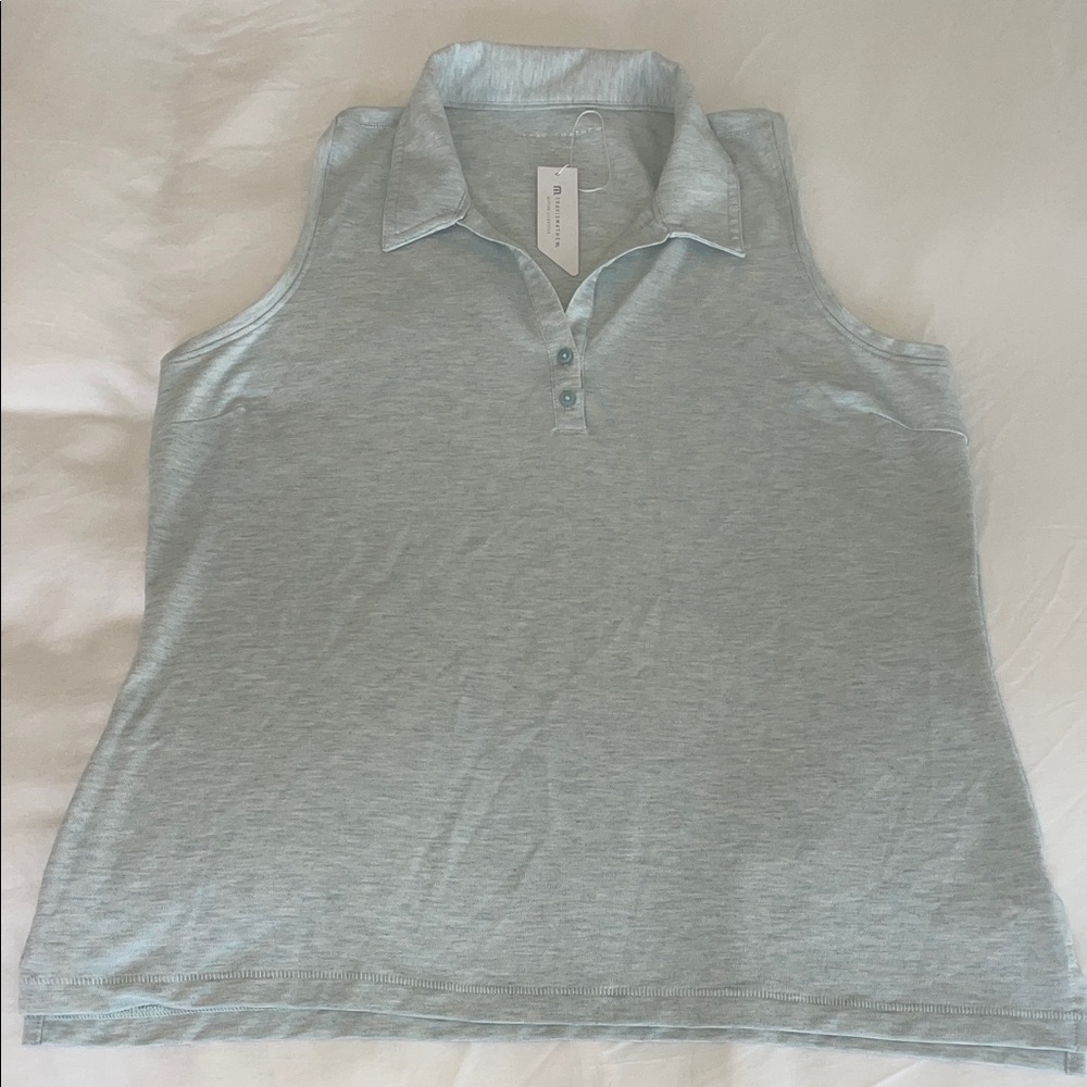 Travis Mathew Light Blue Collared Tank Top